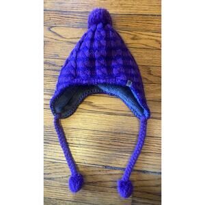 The North Face Beanie Hat Winter Unisex One Size Purple Black